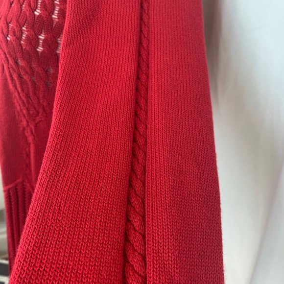 Twin-Set Simona Barbieri Long Swing Red Cardigan - Picture 7 of 13